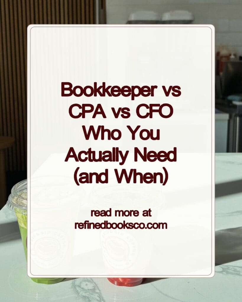 Bookkeeper vs CPA vs CFO: Who You Actually Need (and When)